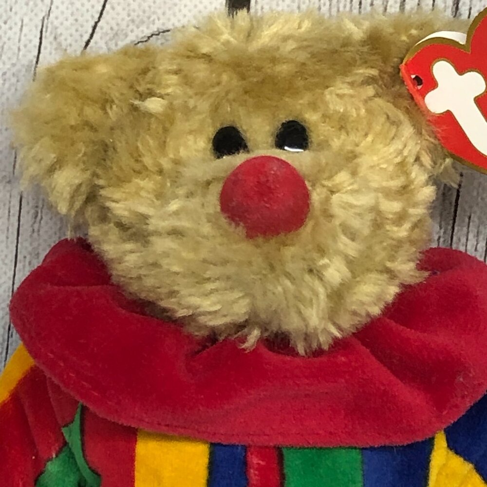 TY 1993 Attic Treasures PICCADILLY Clown Jointed 8" Bear